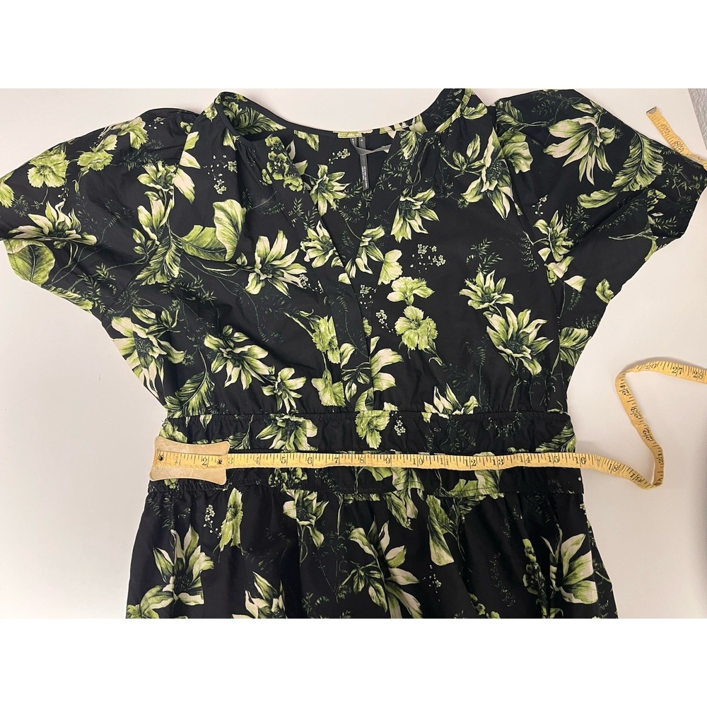 Anthropologie The Somerset Maxi Dress Floral Print Tiered Black Green Medium - Picture 9 of 12